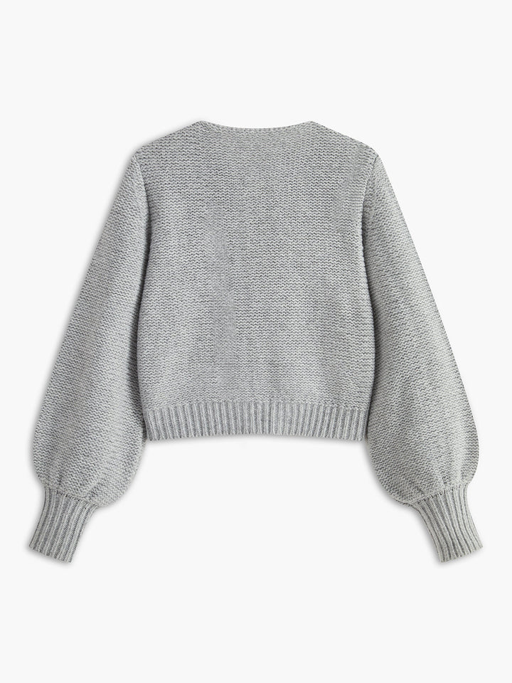 Crew Neck Bow Knit Top  Liora Lane Boutique Knit Tops