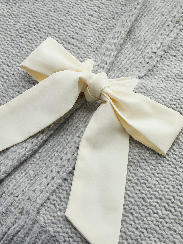 Crew Neck Bow Knit Top  Liora Lane Boutique Knit Tops