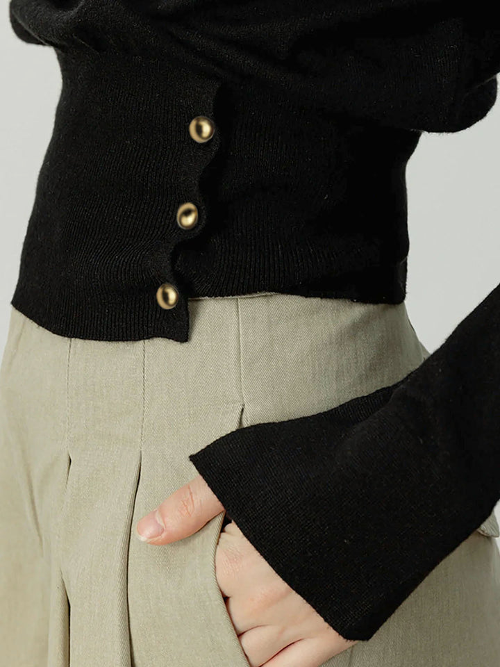 Asymmetrical Cold Shoulder Sweater Co-ords  Liora Lane Boutique Knit Tops