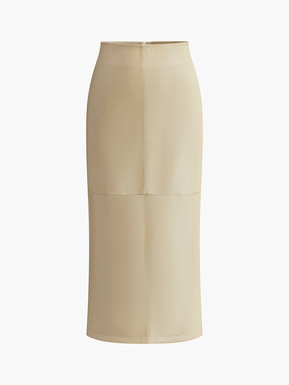 Faux Leather Piping Sit Midi Skirt  Liora Lane Boutique Skirts