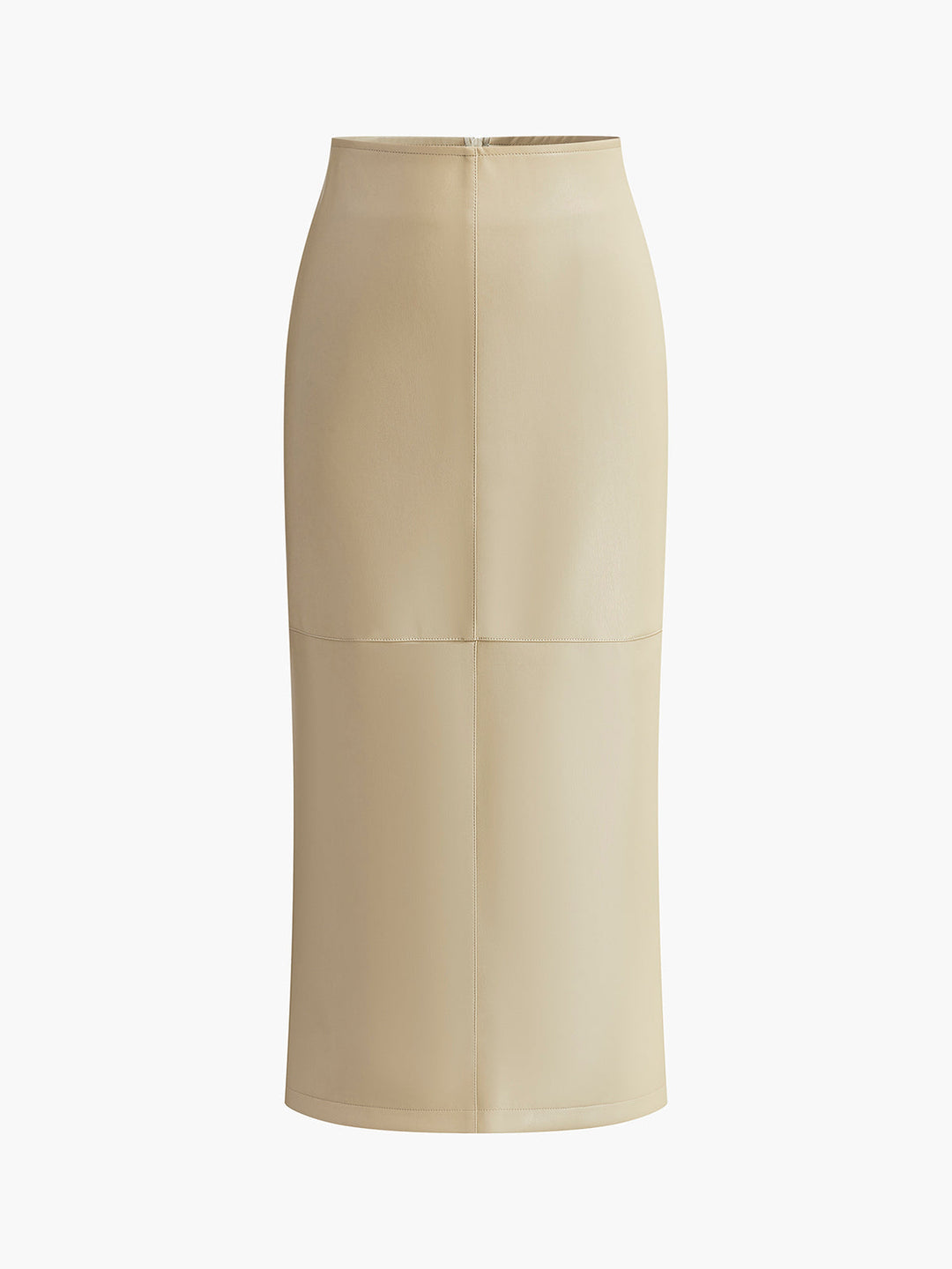 Faux Leather Piping Sit Midi Skirt  Liora Lane Boutique Skirts