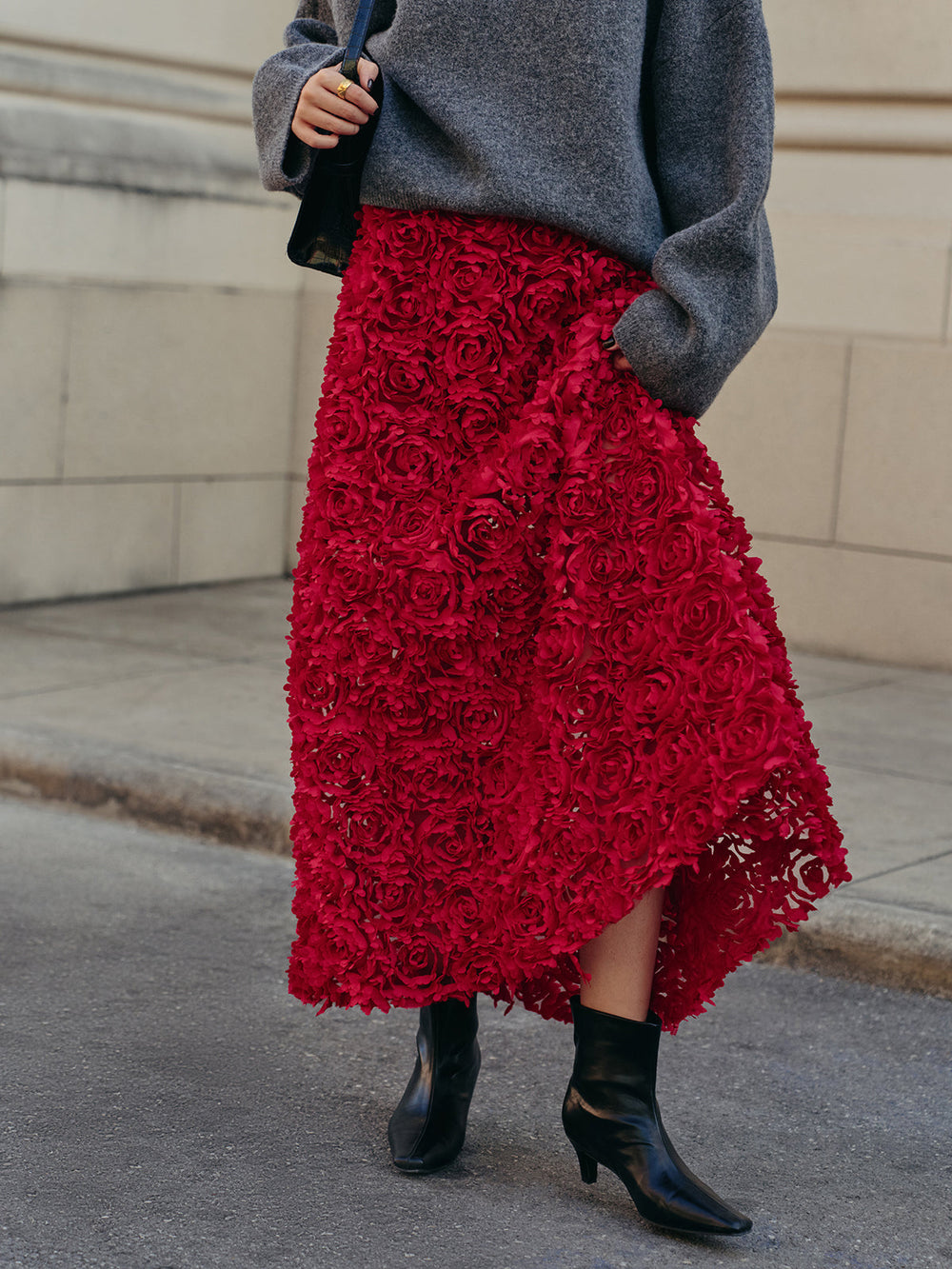 High-Waist Rosette Skirt  Liora Lane Boutique Skirts