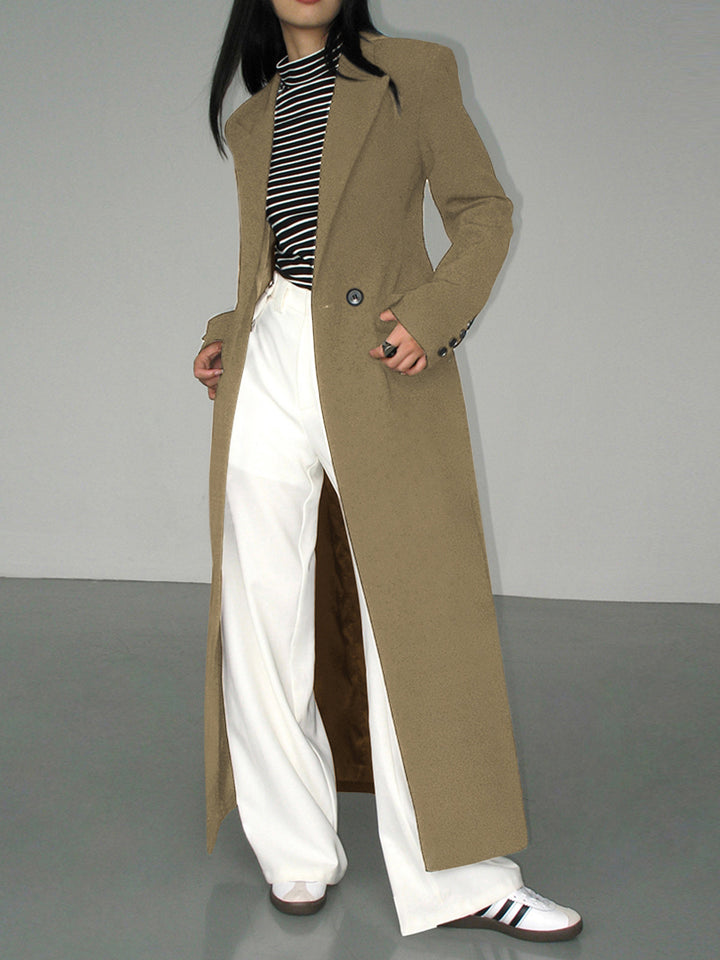 Collar Pocket Blazer Coat  Liora Lane Boutique Blazers Khaki / XL 202.00