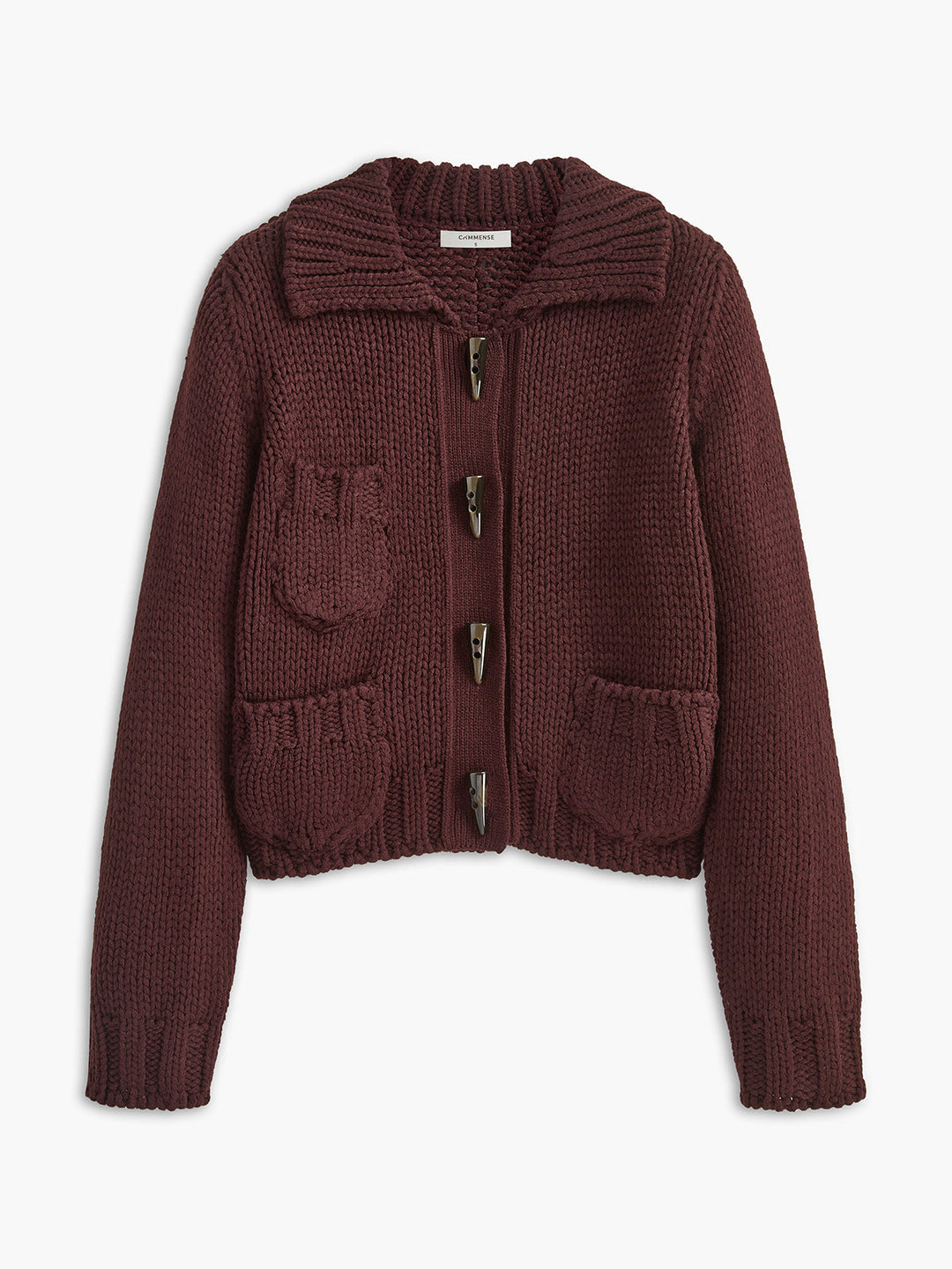 Button Down Lapel Soft Cardigan  Liora Lane Boutique Cardigans Burgundy / L 58.00