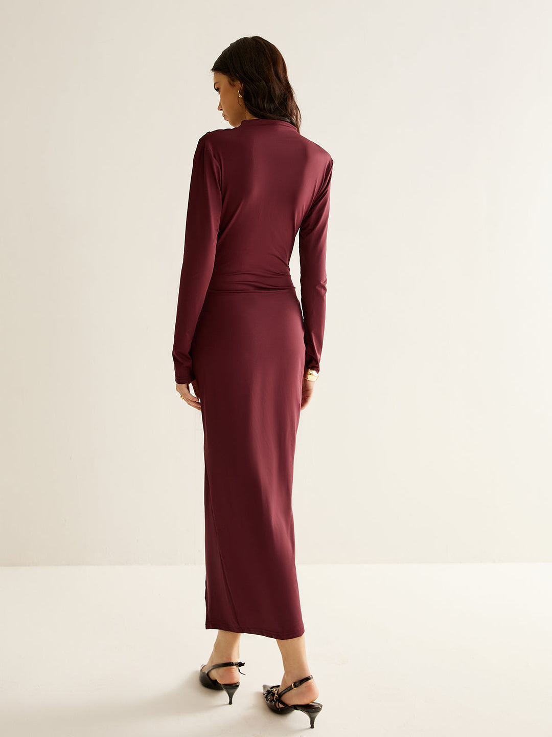 Elegant Pleated Split Dress  Liora Lane Boutique Dresses