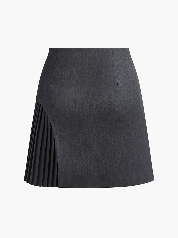 Side Pleated Buckle Belted Skirt  Liora Lane Boutique Skirts