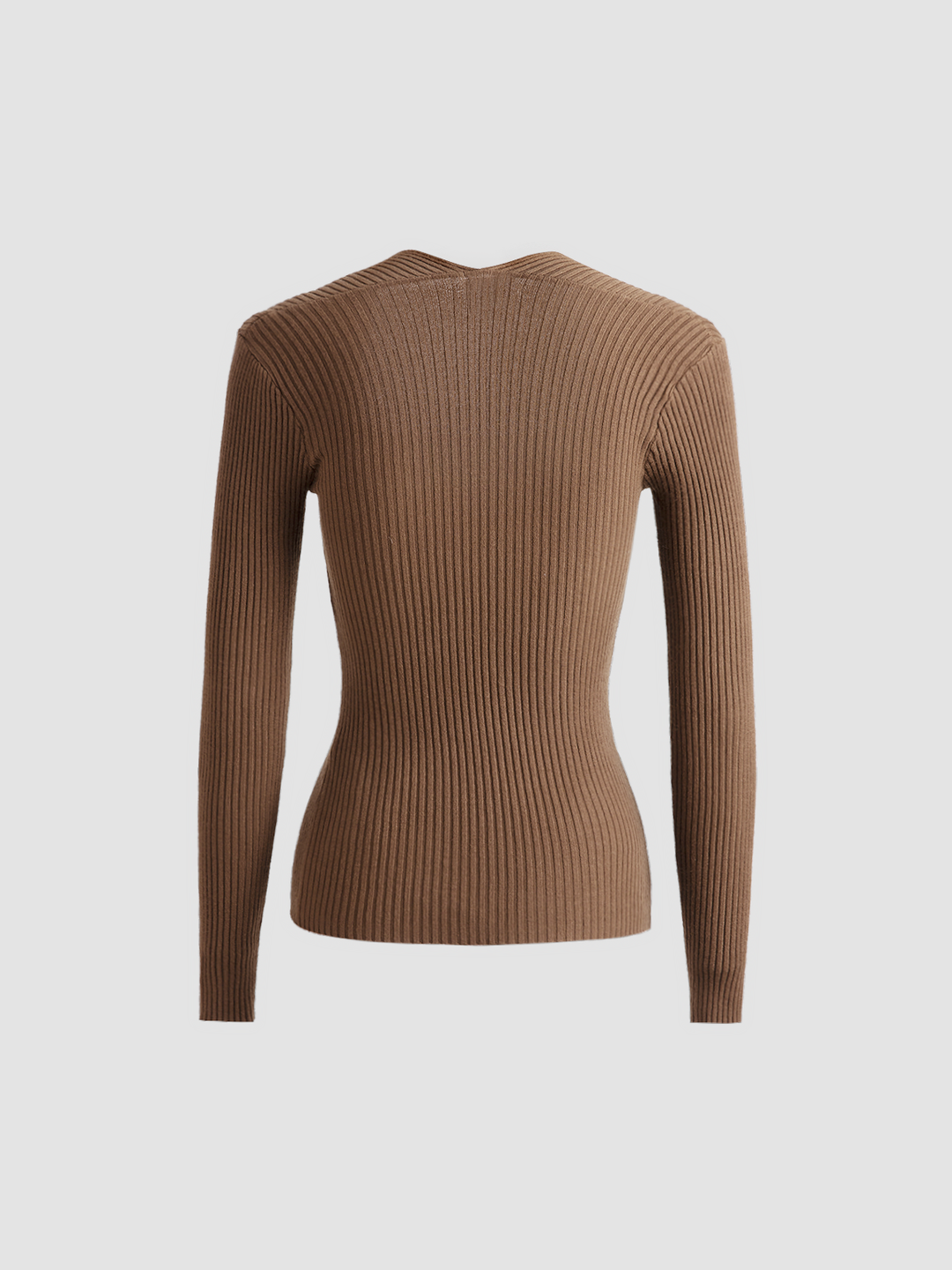 Bronzework Knitted Ribbed Pullover Sweater  Liora Lane Boutique Sweaters