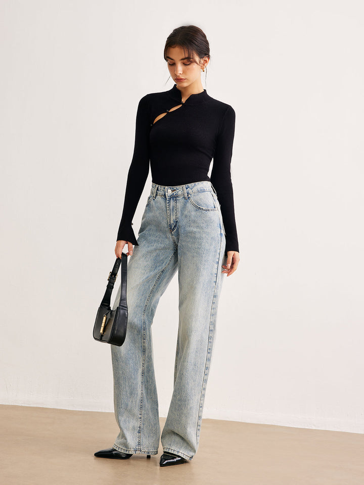 Plain Cutout Skinny Sweater  Liora Lane Boutique Sweaters