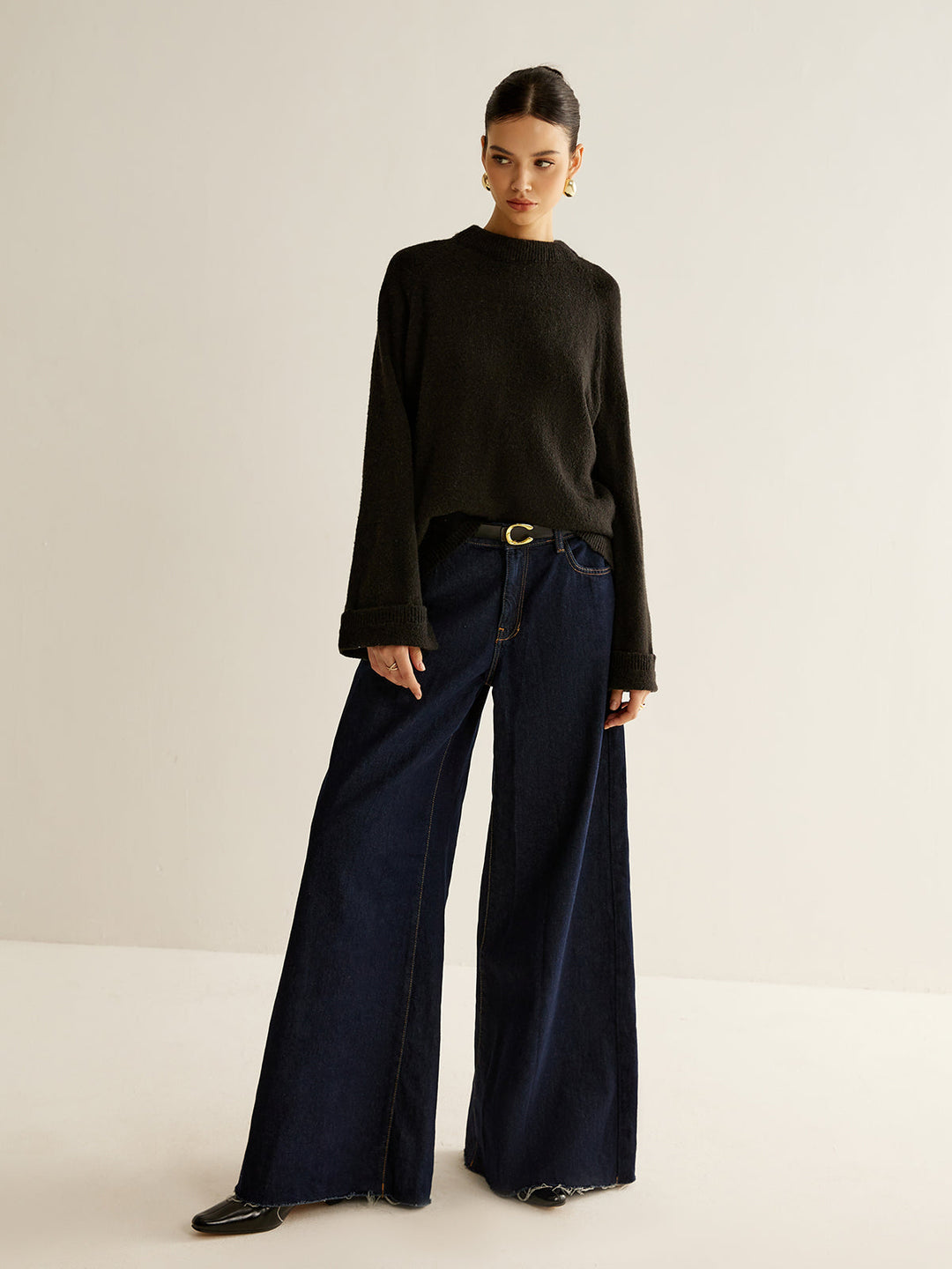 Oversized Open Back Tie Sweater  Liora Lane Boutique Sweaters