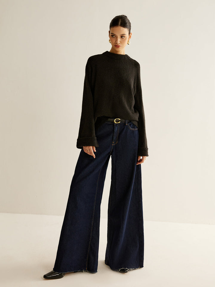 Oversized Open Back Tie Sweater  Liora Lane Boutique Sweaters