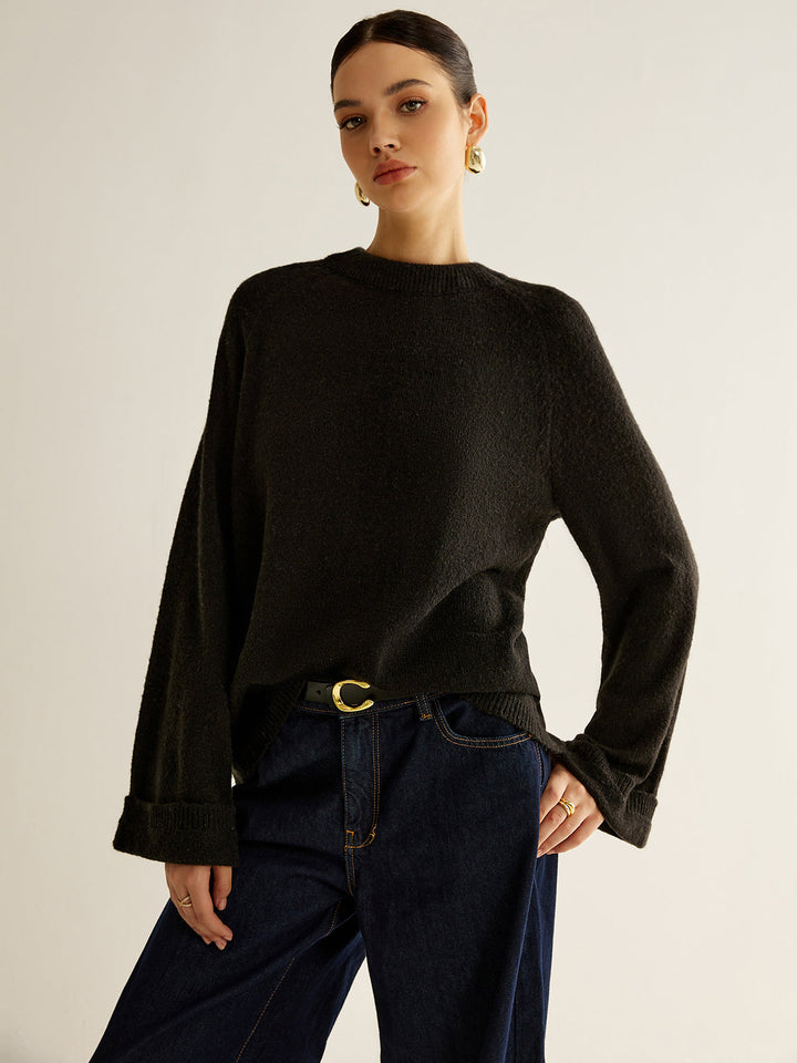 Oversized Open Back Tie Sweater  Liora Lane Boutique Sweaters