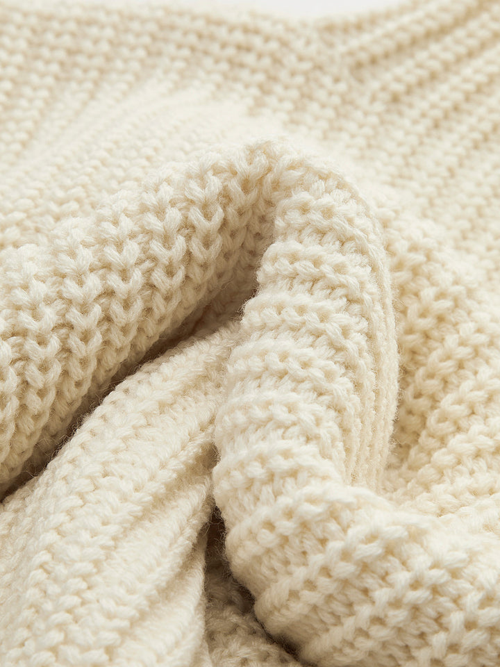 Wool-Blend Bell Sleeve Crop Shift Sweater  Liora Lane Boutique Sweaters