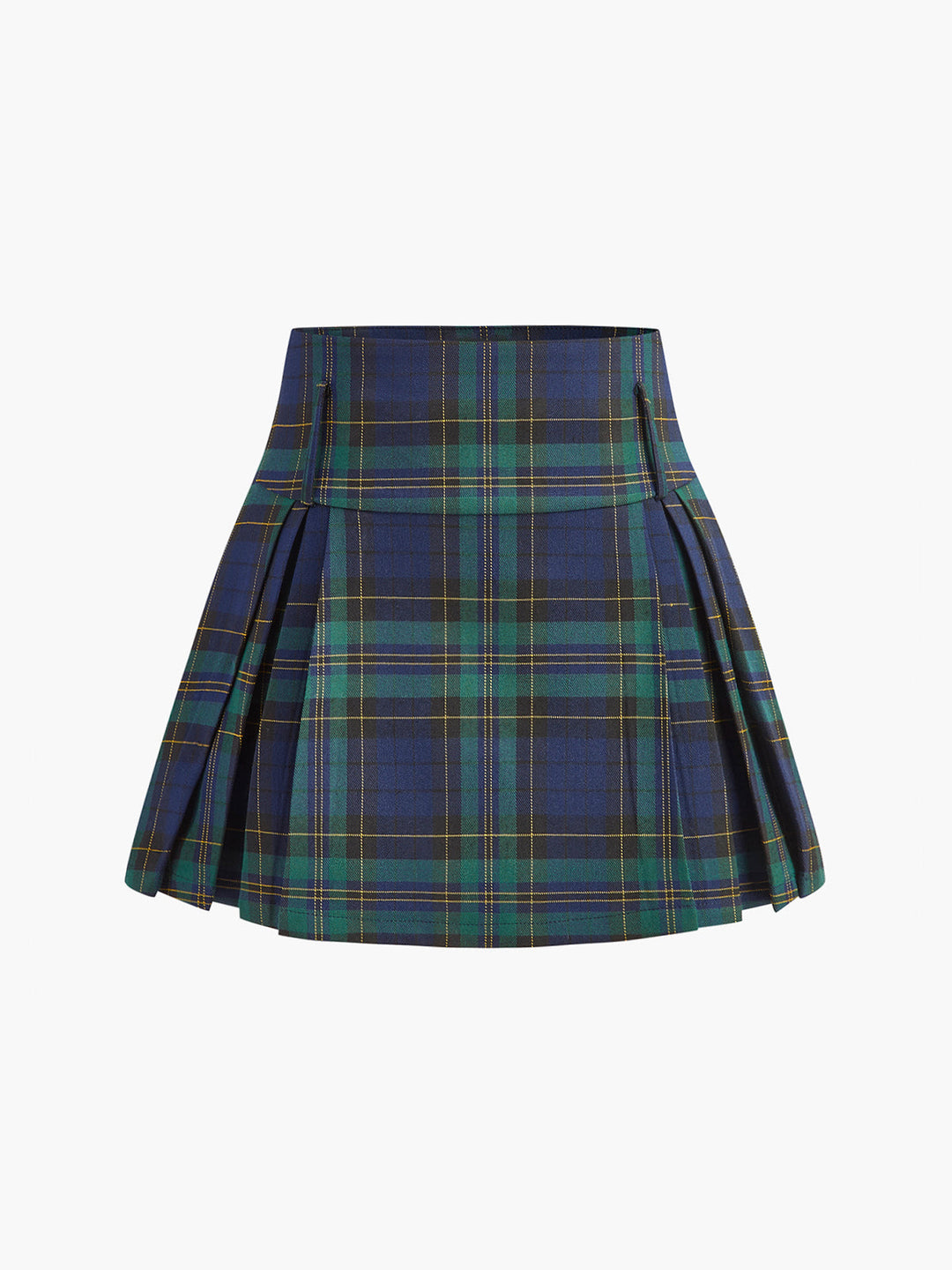 Checked Zipper Mini Skirt  Liora Lane Boutique Skirts Navy / XL 29.00