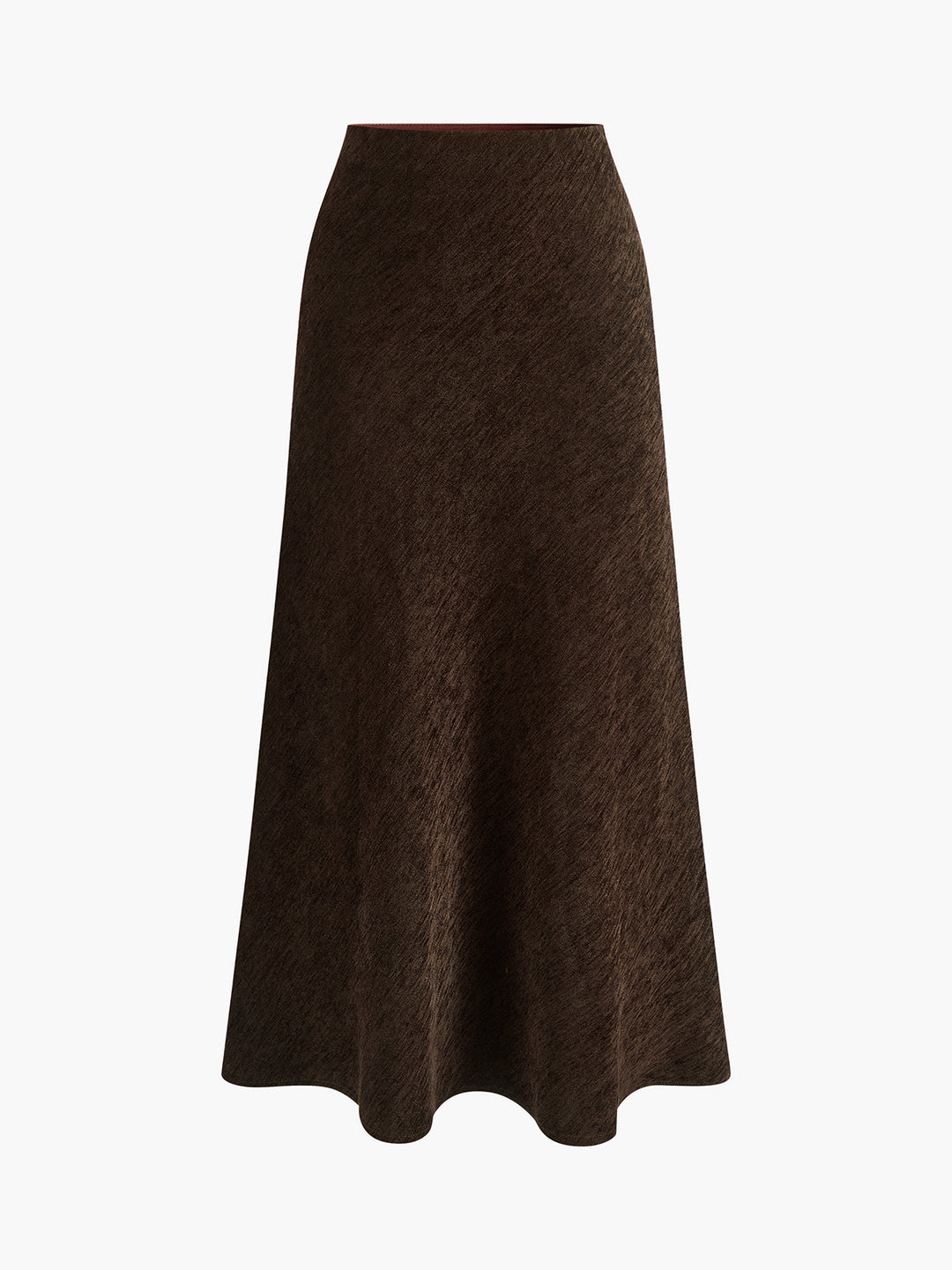 Minimalist Corduroy Draped Skirt  Liora Lane Boutique Skirts Dark Brown / XL 69.99