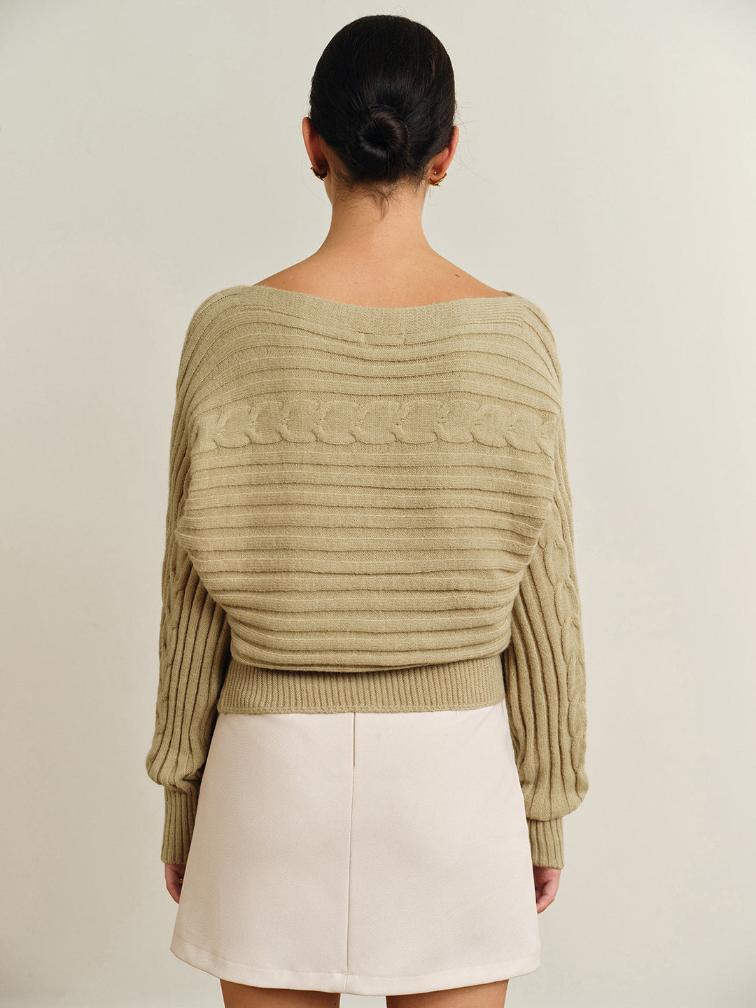 Straight Neck Twist Sweater  Liora Lane Boutique Sweaters