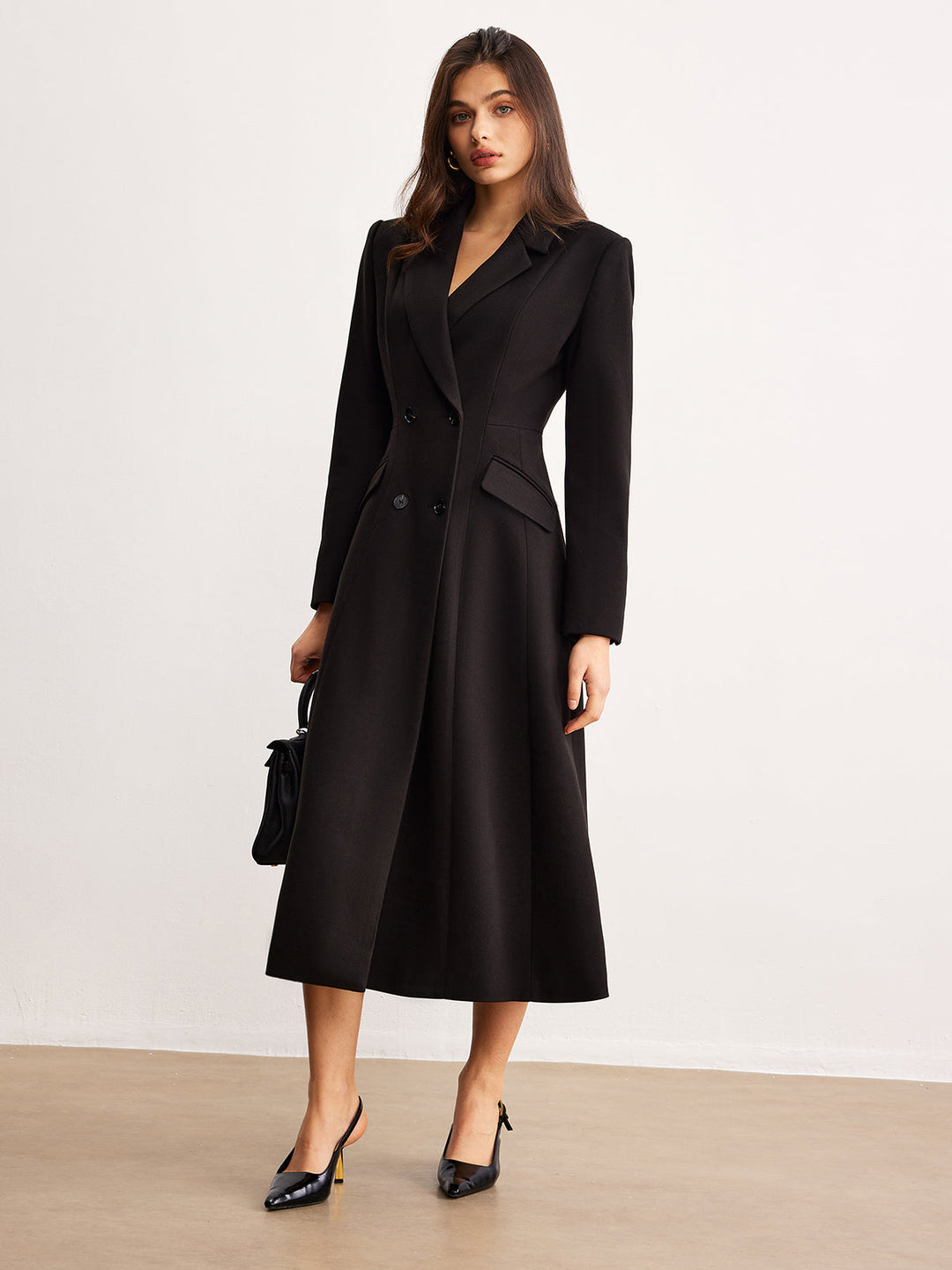 Button Lapel Long Blazer  Liora Lane Boutique Blazers