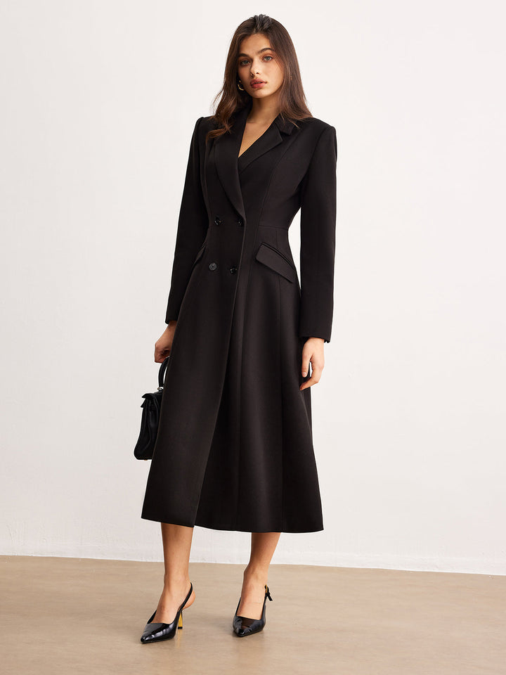 Button Lapel Long Blazer  Liora Lane Boutique Blazers