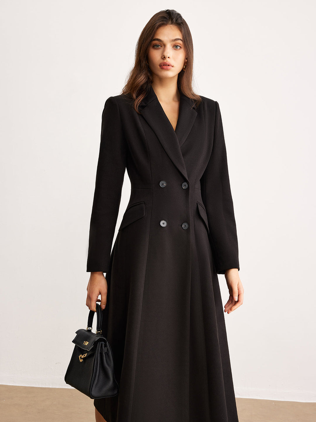 Button Lapel Long Blazer  Liora Lane Boutique Blazers