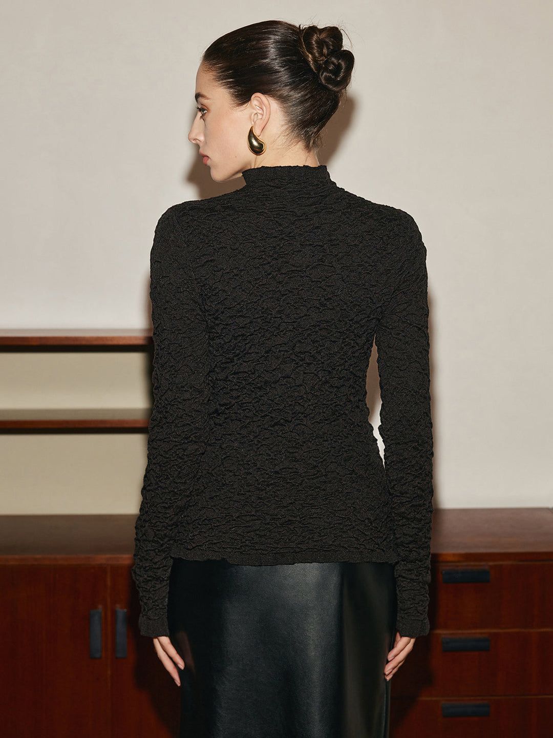 Lettuce Trim Crinkle Sweater  Liora Lane Boutique Sweaters