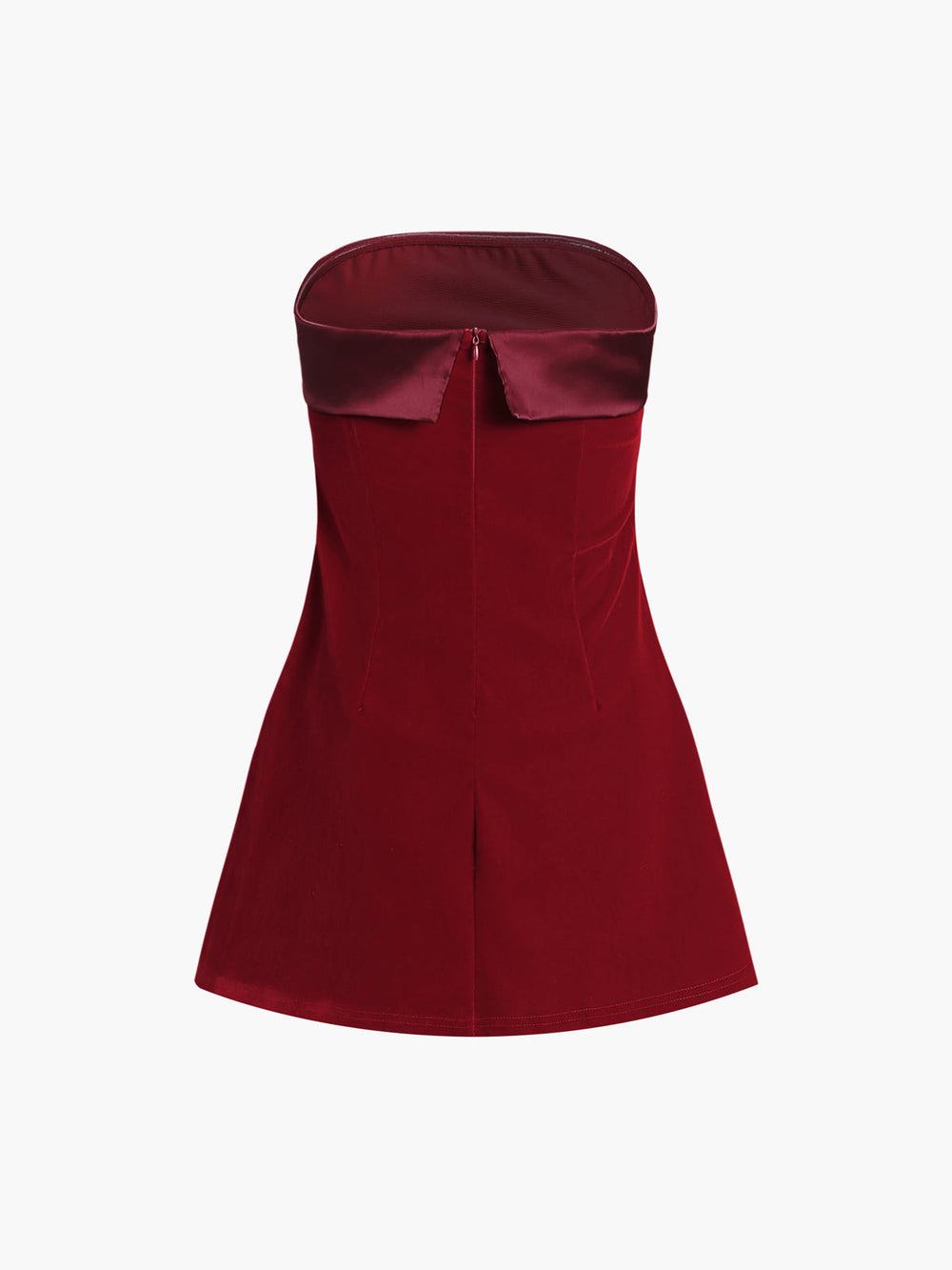 Satin Velvet Strapless Short Dress  Liora Lane Boutique Dresses