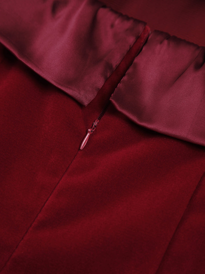 Satin Velvet Strapless Short Dress  Liora Lane Boutique Dresses