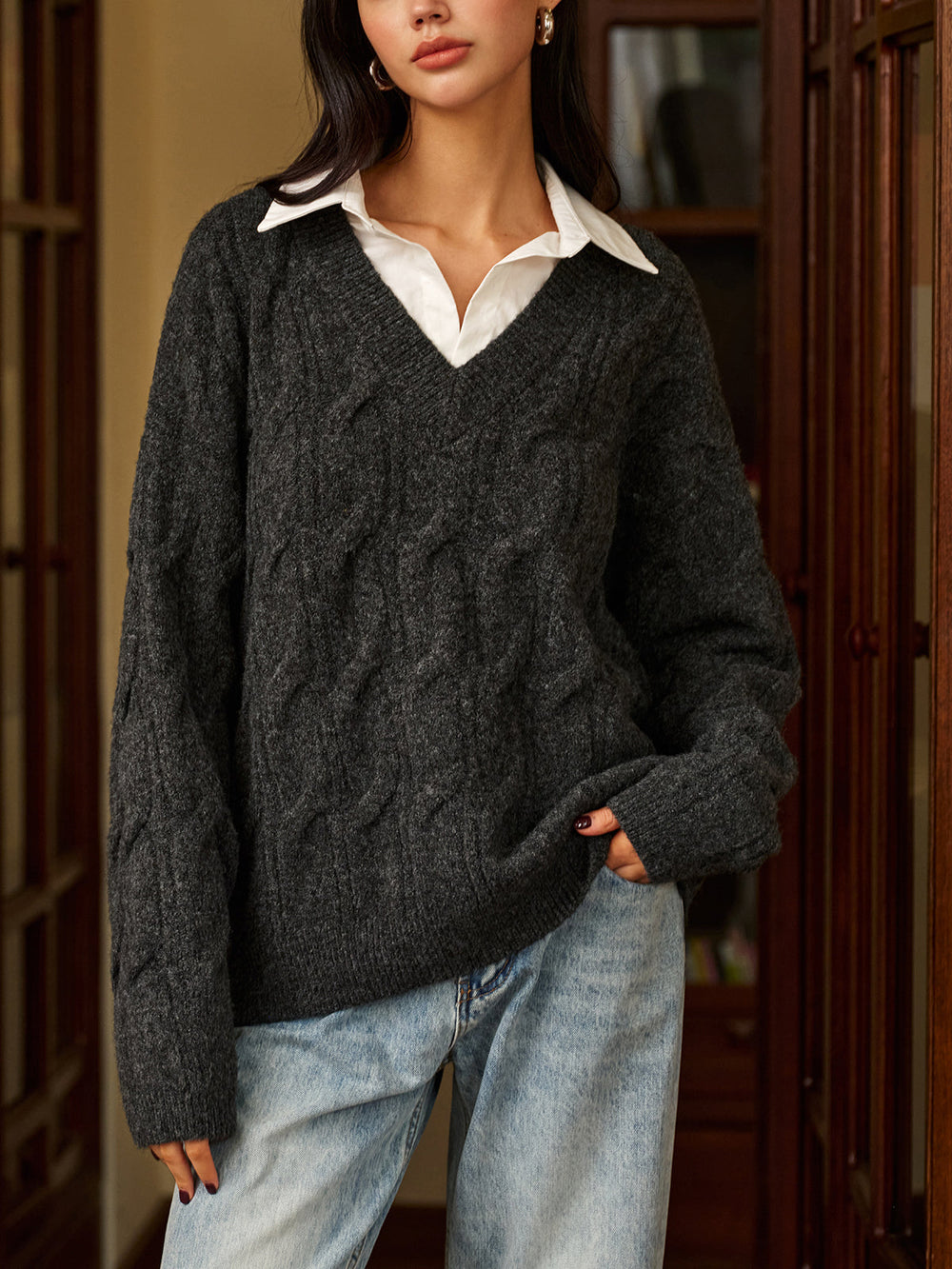 2 in 1 Twist Polo Sweater  Liora Lane Boutique Sweaters