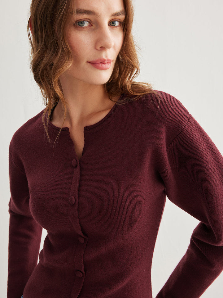 Ribbed Button Slit Sweater  Liora Lane Boutique Sweaters