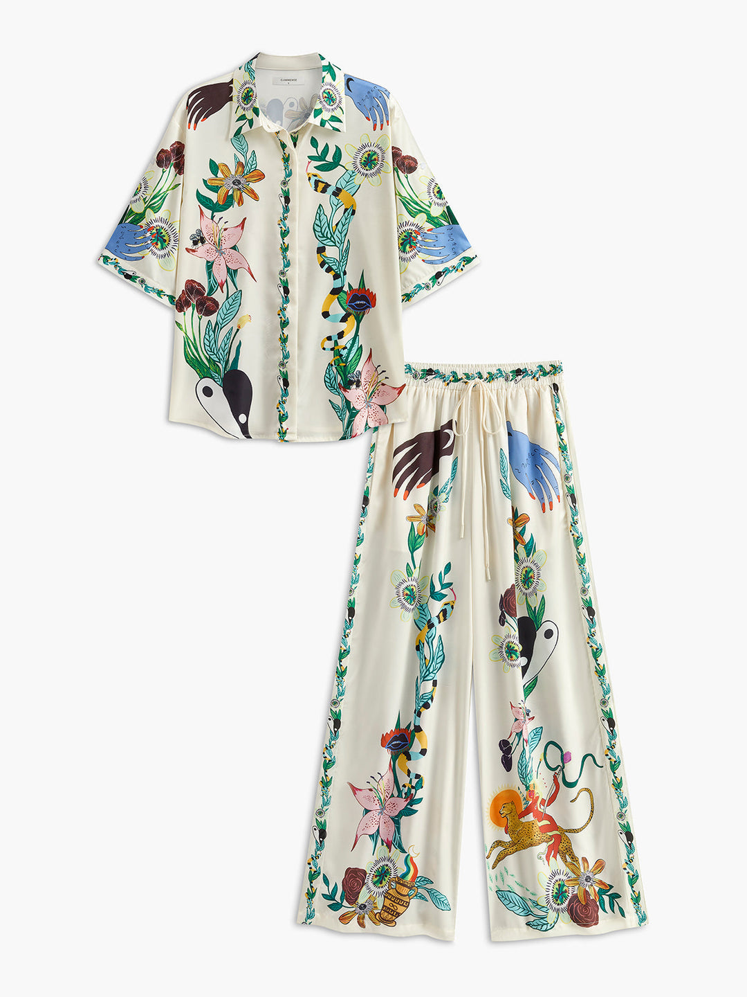 Floral Print Pants Set  Liora Lane Boutique Pant Sets Multicolor / XL 157.99