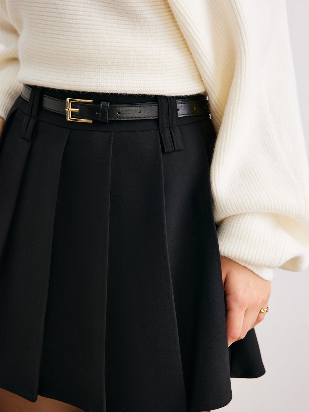 Pleated Mini Skirt Without Belt  Liora Lane Boutique Skirts