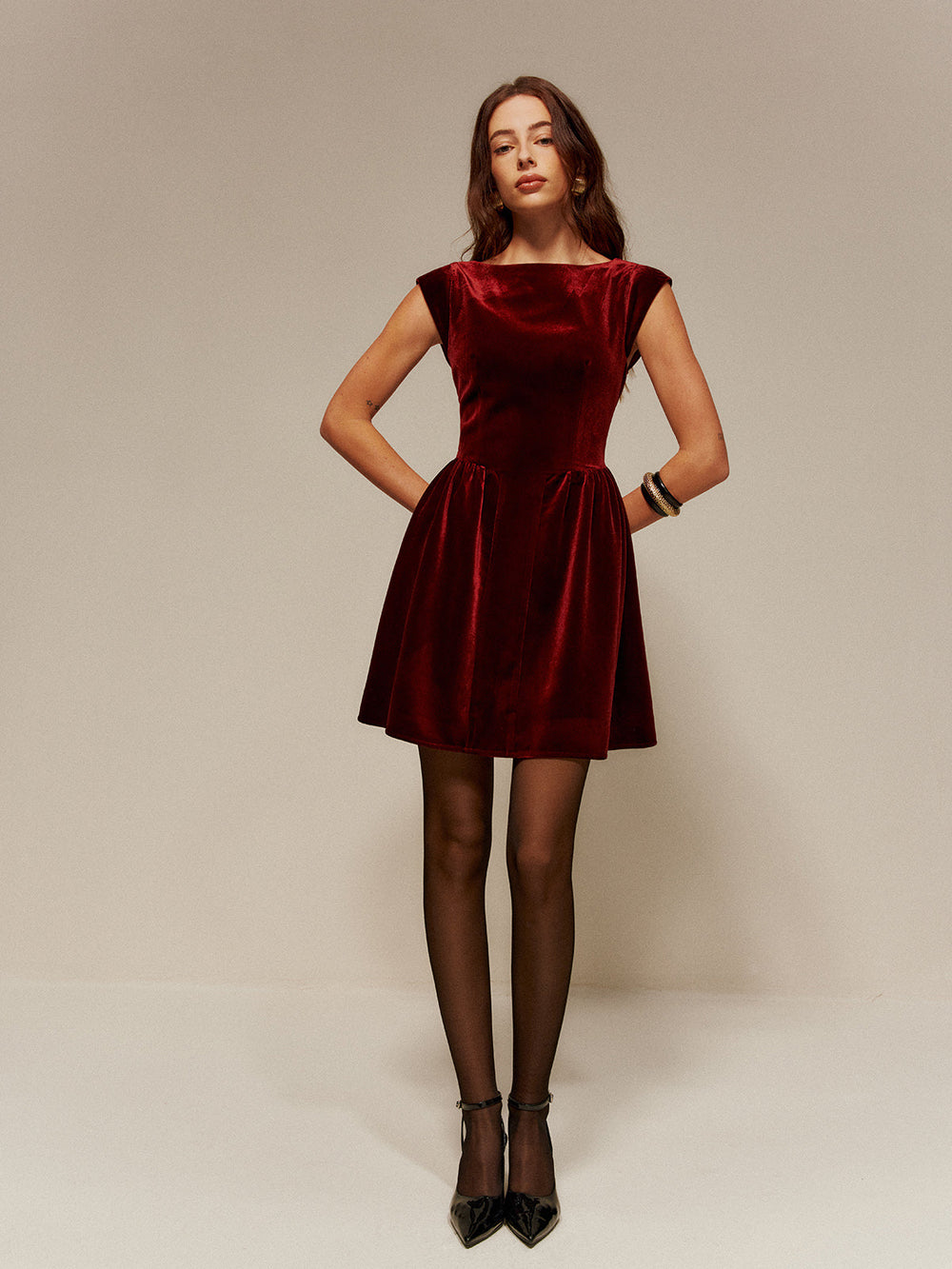 Velvet Pleated Tank Short Dress  Liora Lane Boutique Dresses