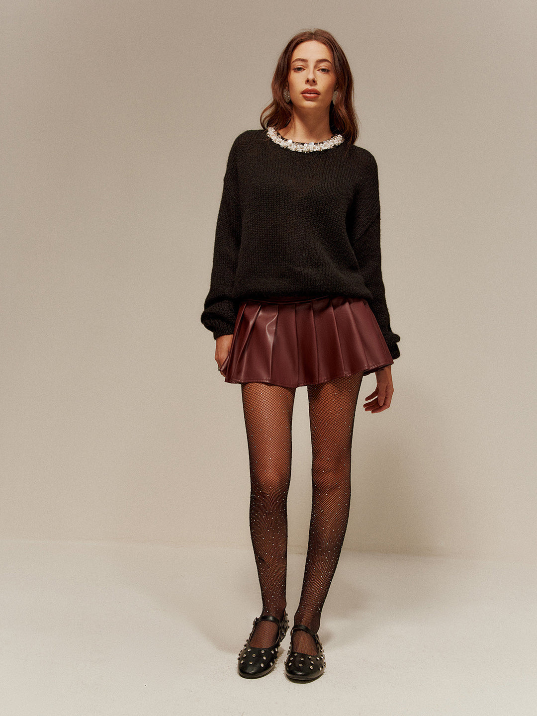 Rhinestone-Decor Cozy Sweater  Liora Lane Boutique Sweaters