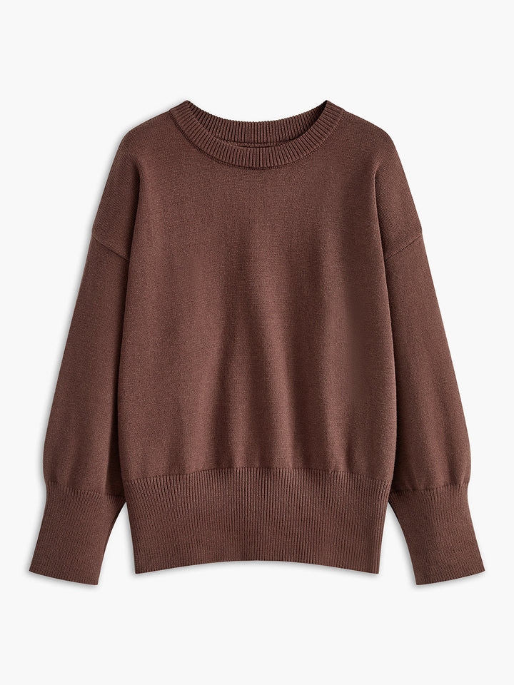 Minimalist Plain Shift Sweater  Liora Lane Boutique Sweaters Dark Brown / L 54.00
