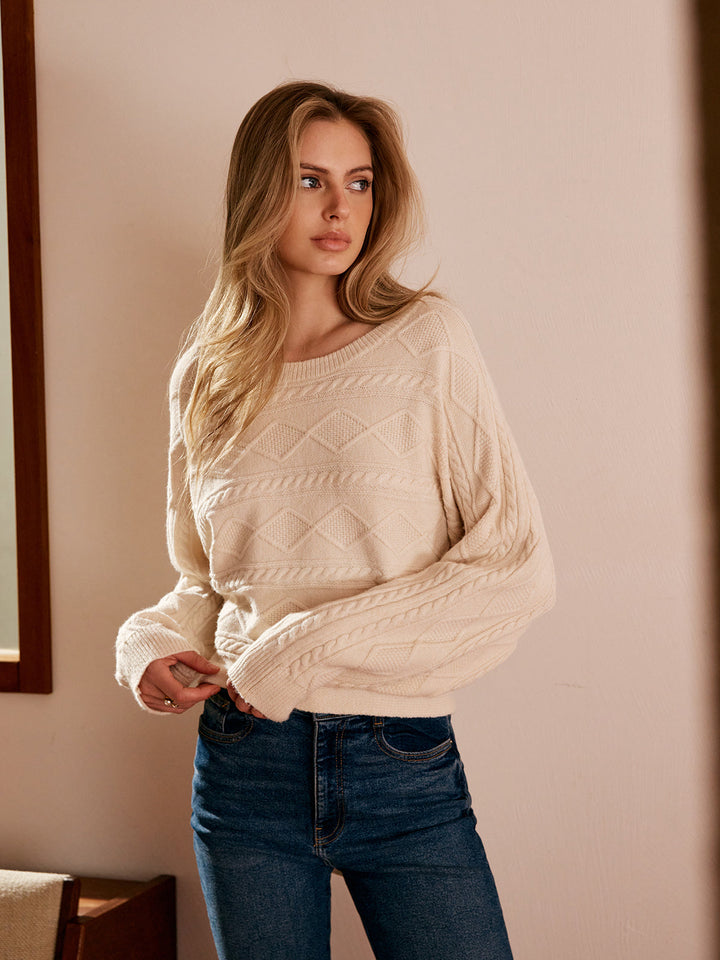Tie Back Cable Knit Top  Liora Lane Boutique Knit Tops