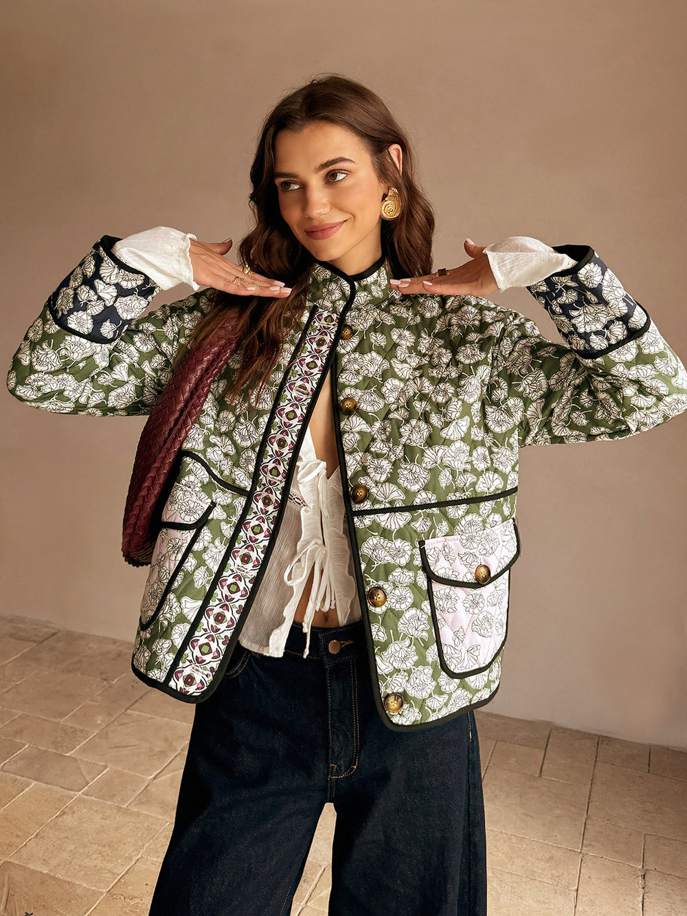 Boheme Flap Pockets Winter Coat  Liora Lane Boutique Winter Coats