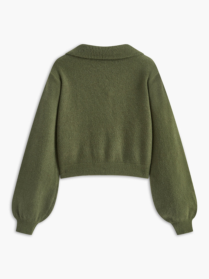 Button Down Lapel Short Cardigan  Liora Lane Boutique Cardigans