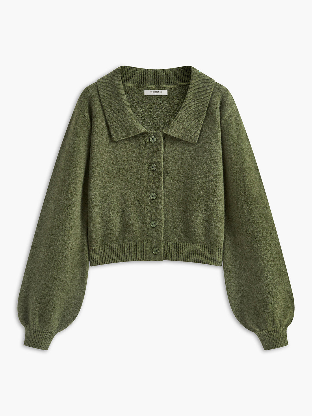 Button Down Lapel Short Cardigan  Liora Lane Boutique Cardigans Green / XL 84.99