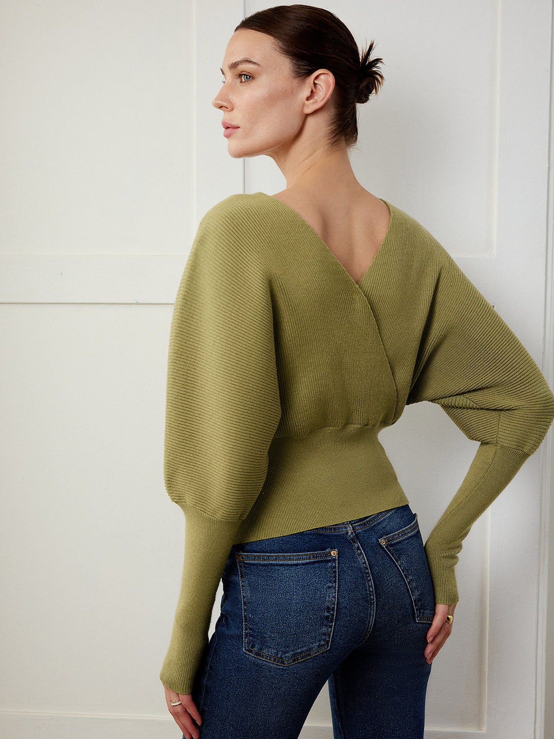 Leg-Of-Mutton Sleeve Cinched Sweater  Liora Lane Boutique Sweaters