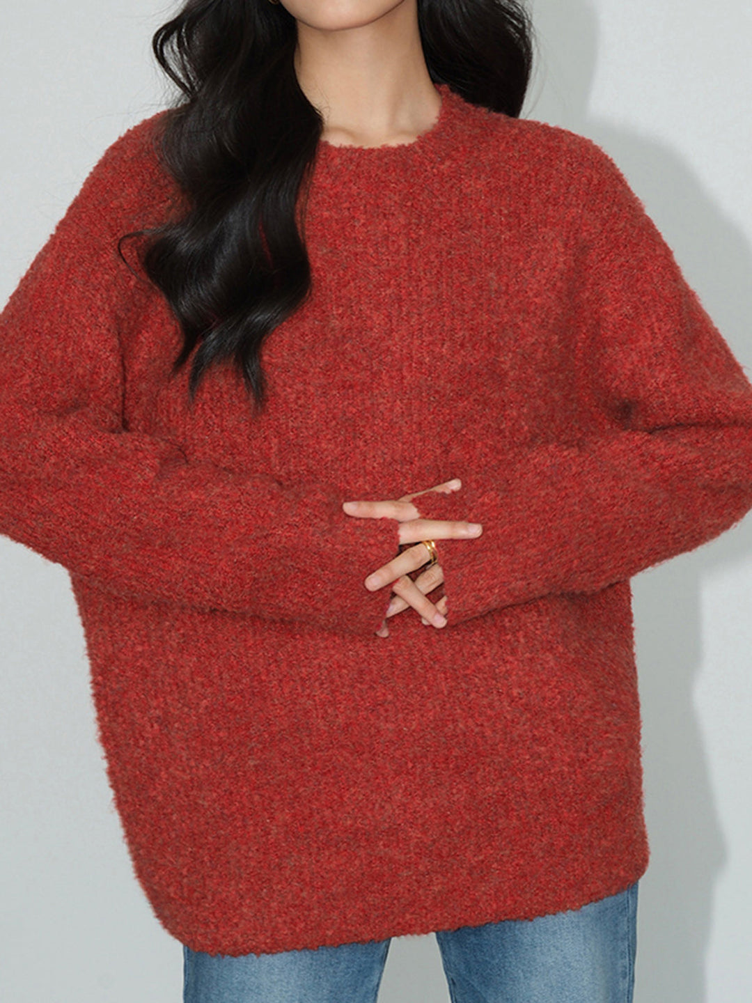 Wool-Blend Elegant Ribbed Sweater  Liora Lane Boutique Sweaters