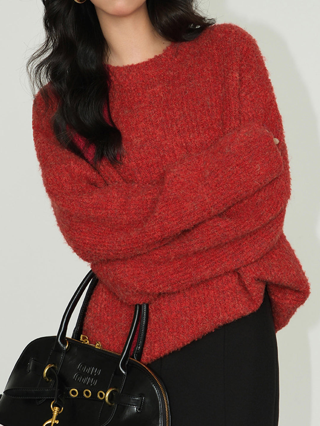 Wool-Blend Elegant Ribbed Sweater  Liora Lane Boutique Sweaters