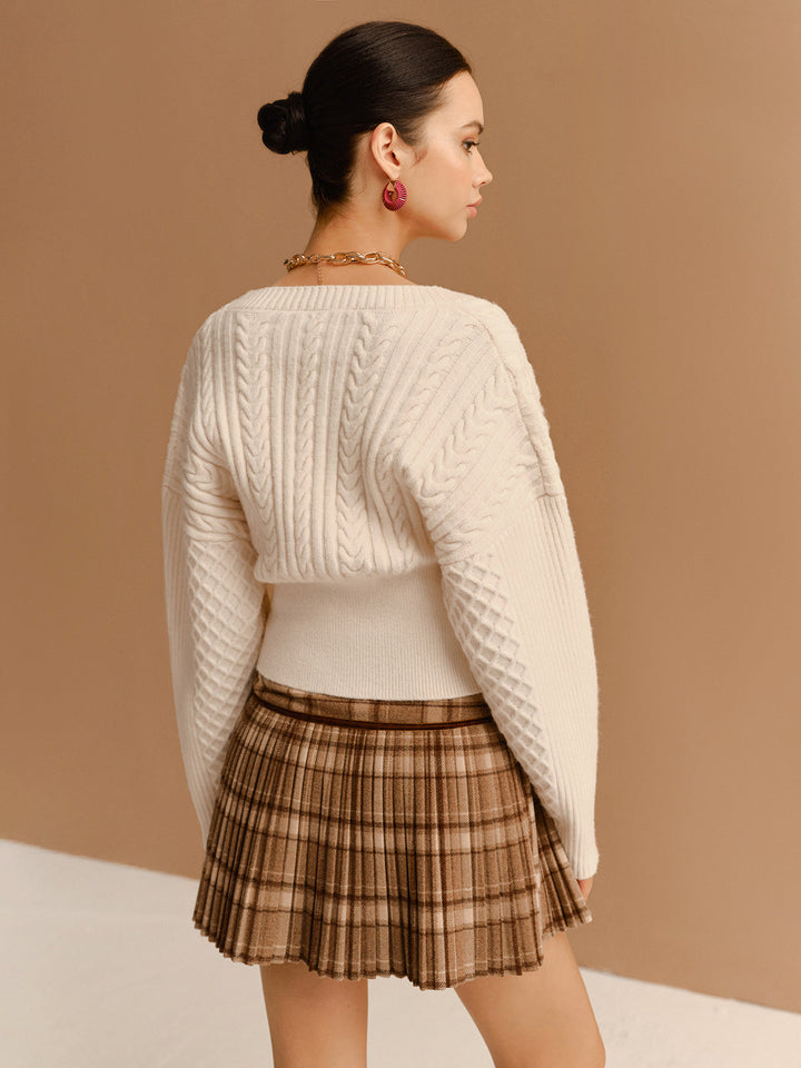 V-Neck Cinched Waist Twist Button Cardigan  Liora Lane Boutique Cardigans