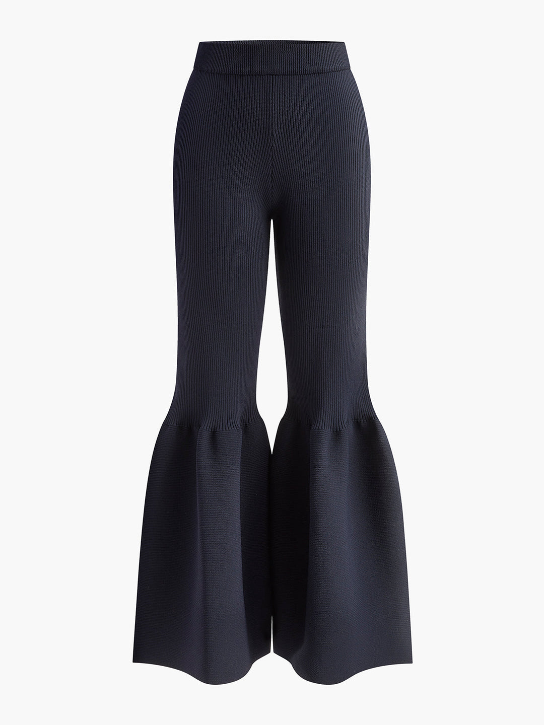 Mid-Waist Ruffle Sweater Pants  Liora Lane Boutique Sweater Pants Navy / XL 49.00