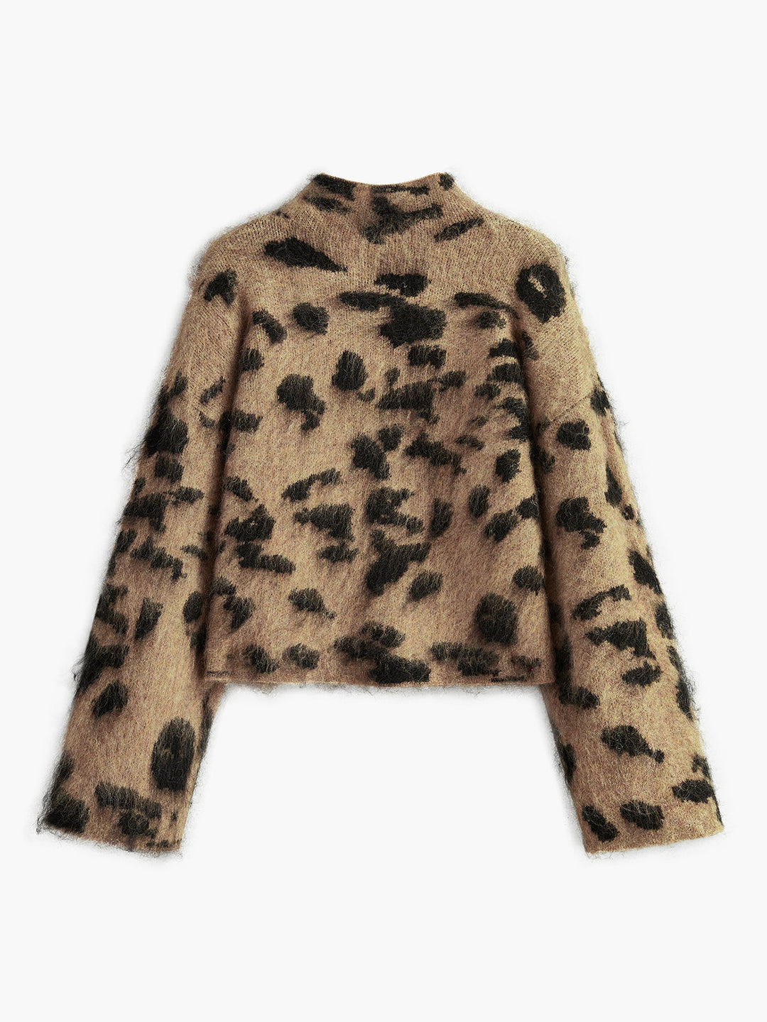 Wool-Blend Leopard Fuzzy Sweater  Liora Lane Boutique Sweaters