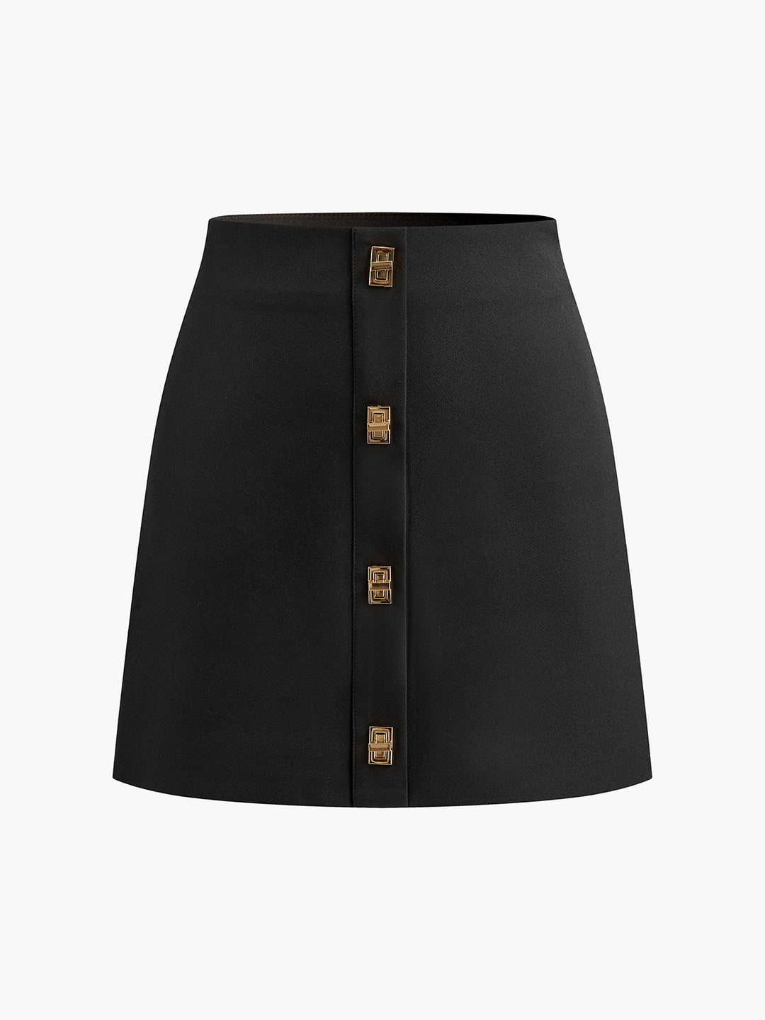 Metal-Decor Zipper Mini Skirt  Liora Lane Boutique Skirts