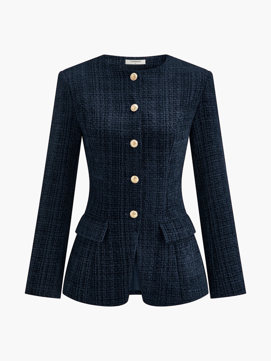 Button Down Slit Tweed Blazer  Liora Lane Boutique Blazers