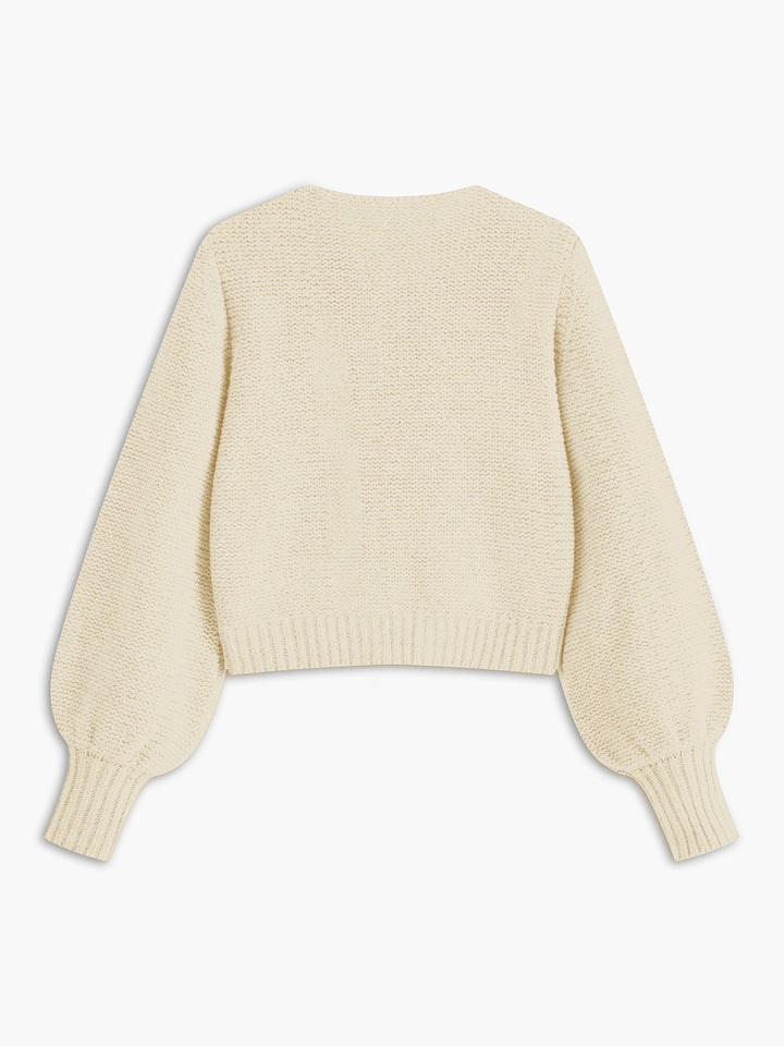 Crew Neck Bow Knit Top  Liora Lane Boutique Knit Tops
