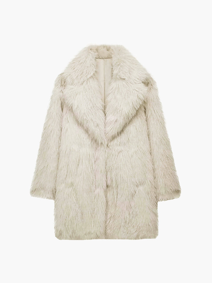 Oversized Fuzzy Women Faux Fur Coat  Liora Lane Boutique Women Faux Fur Coats