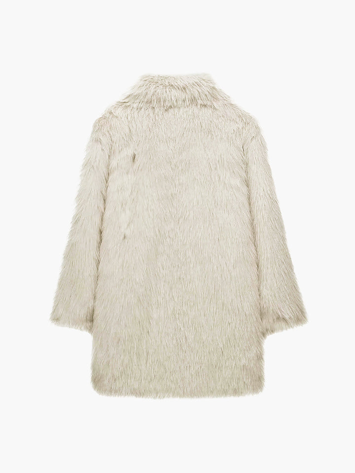 Oversized Fuzzy Women Faux Fur Coat  Liora Lane Boutique Women Faux Fur Coats