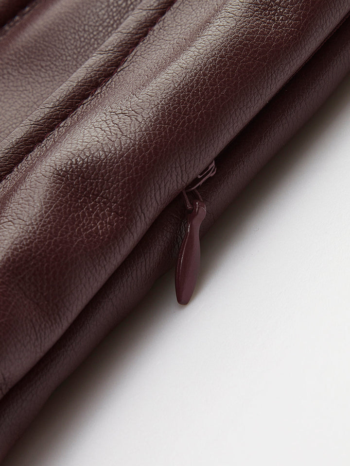 Faux Leather Pleated Midi Skirt  Liora Lane Boutique Skirts