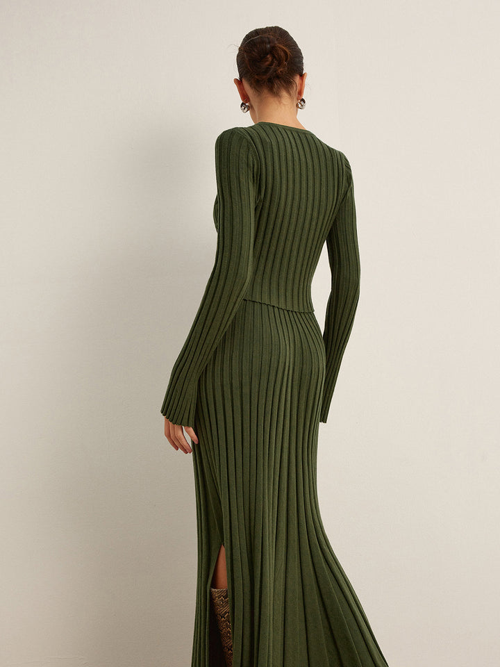 Lettuce Trim Ribbed Crop Sweater  Liora Lane Boutique Sweaters