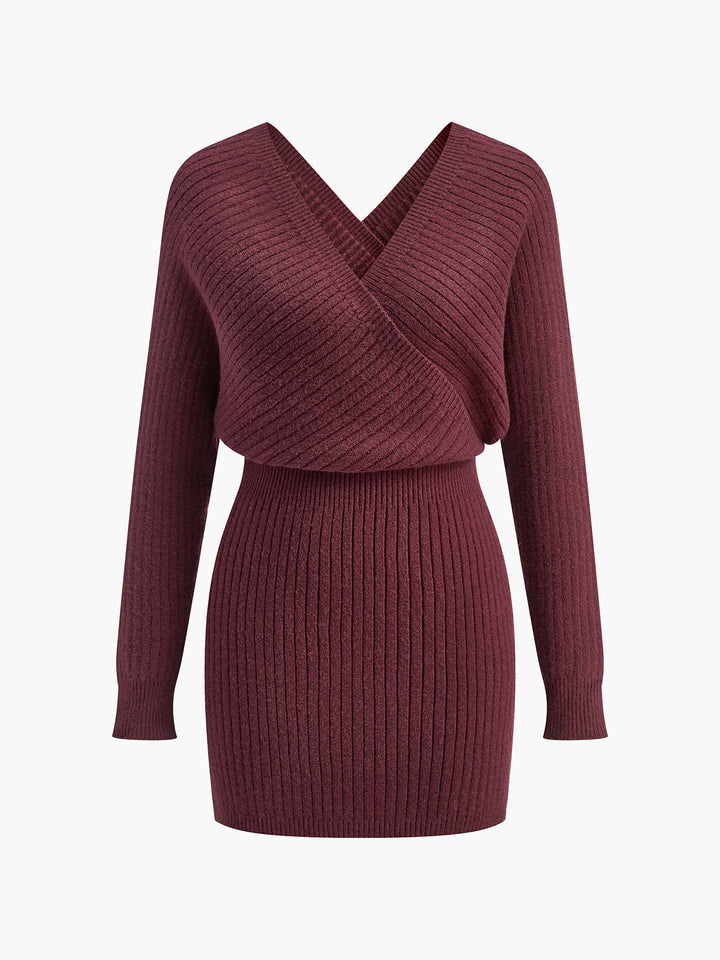 Criss Cross Cinched Sweater Dress  Liora Lane Boutique Sweater Dresses